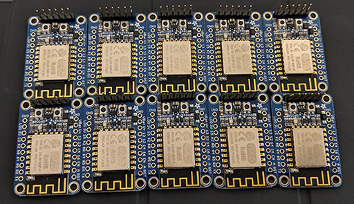 Army of Adafruit HUZZAH boards